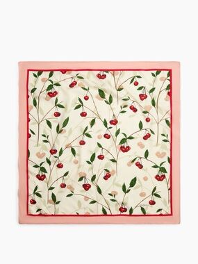 Stella McCartney H&M Cherry-Print Silk-Blend Scarf